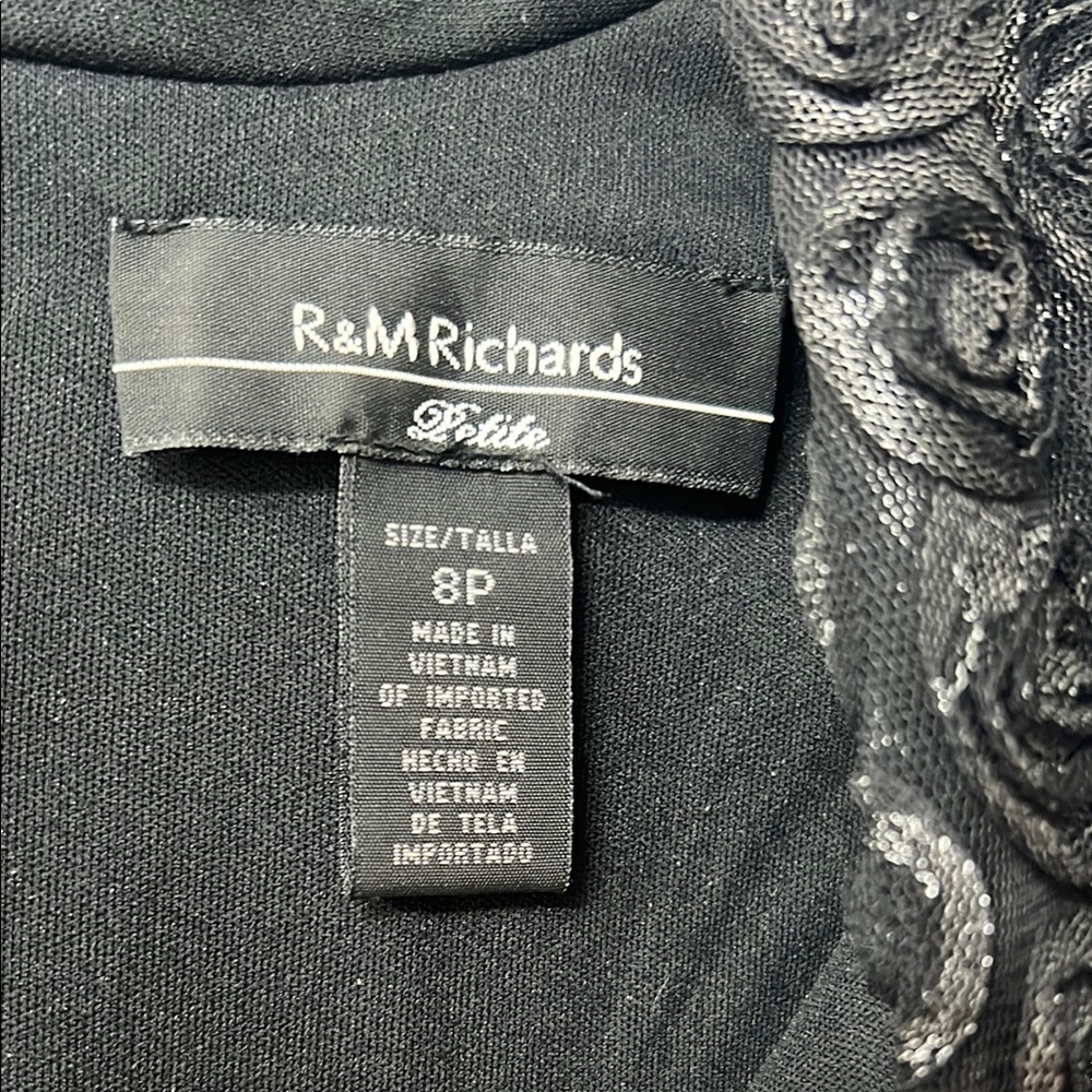 R&M Richards Black Lace Midi Dress